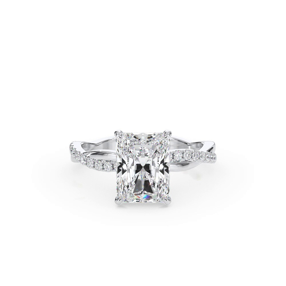 360 degree view of Bellora Pavé Twist Lab Engagement Ring