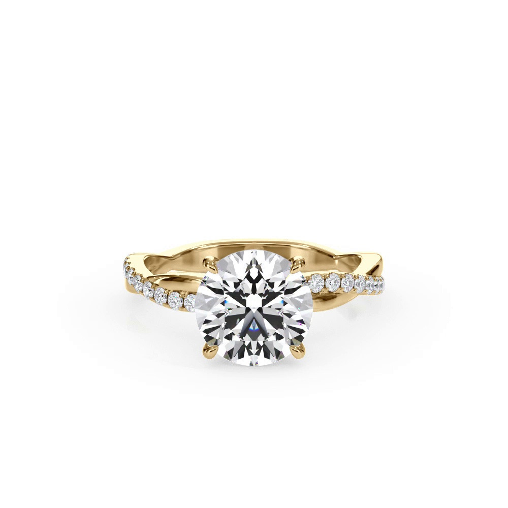 360 degree view of Bellora Pavé Twist Engagement Ring