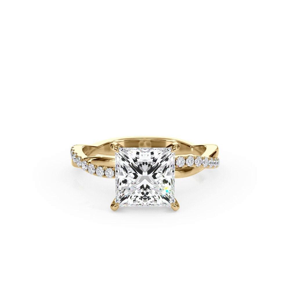 360 degree view of Bellora Pavé Twist Lab Engagement Ring