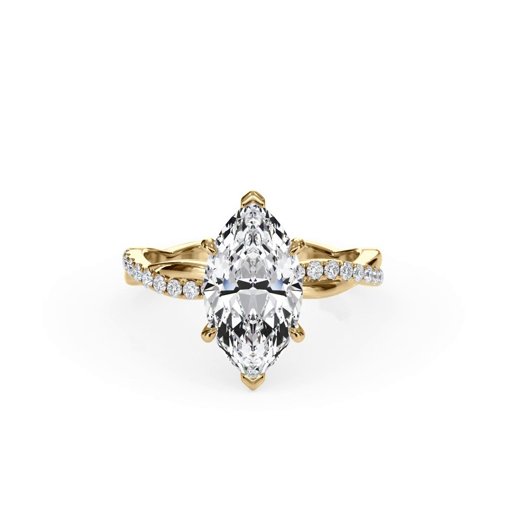 360 degree view of Bellora Pavé Twist Lab Engagement Ring