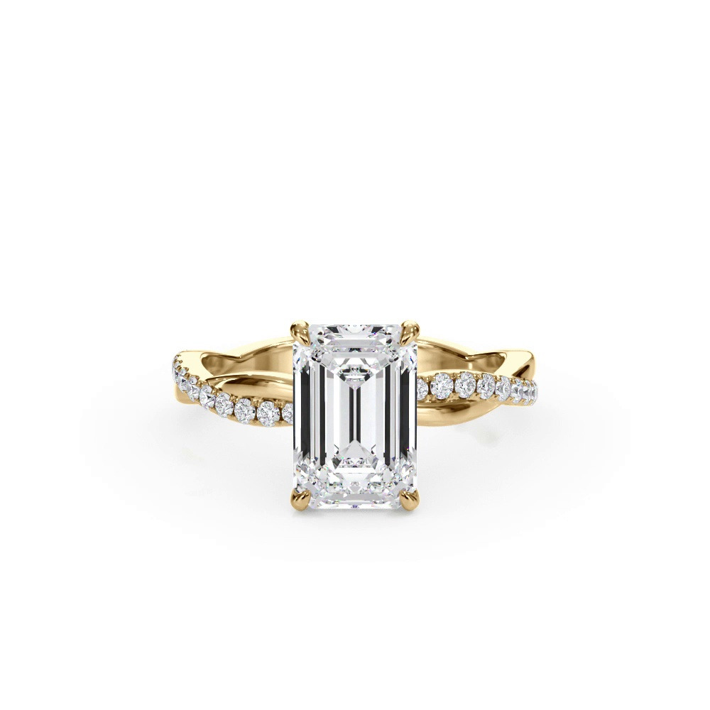 360 degree view of Bellora Pavé Twist Lab Engagement Ring