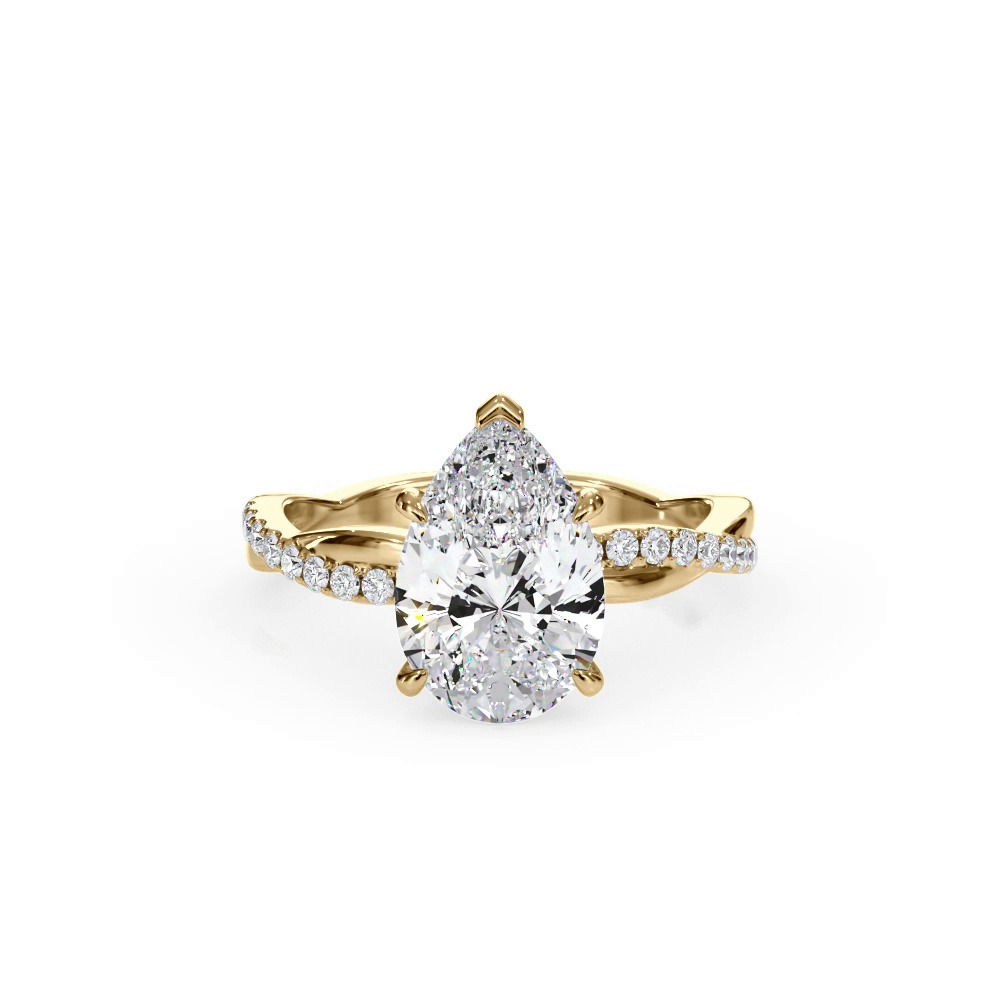 360 degree view of Bellora Pavé Twist Lab Engagement Ring