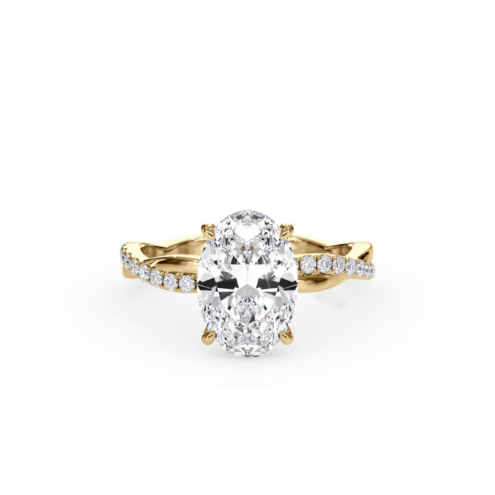 360 degree view of Bellora Pavé Twist Lab Engagement Ring