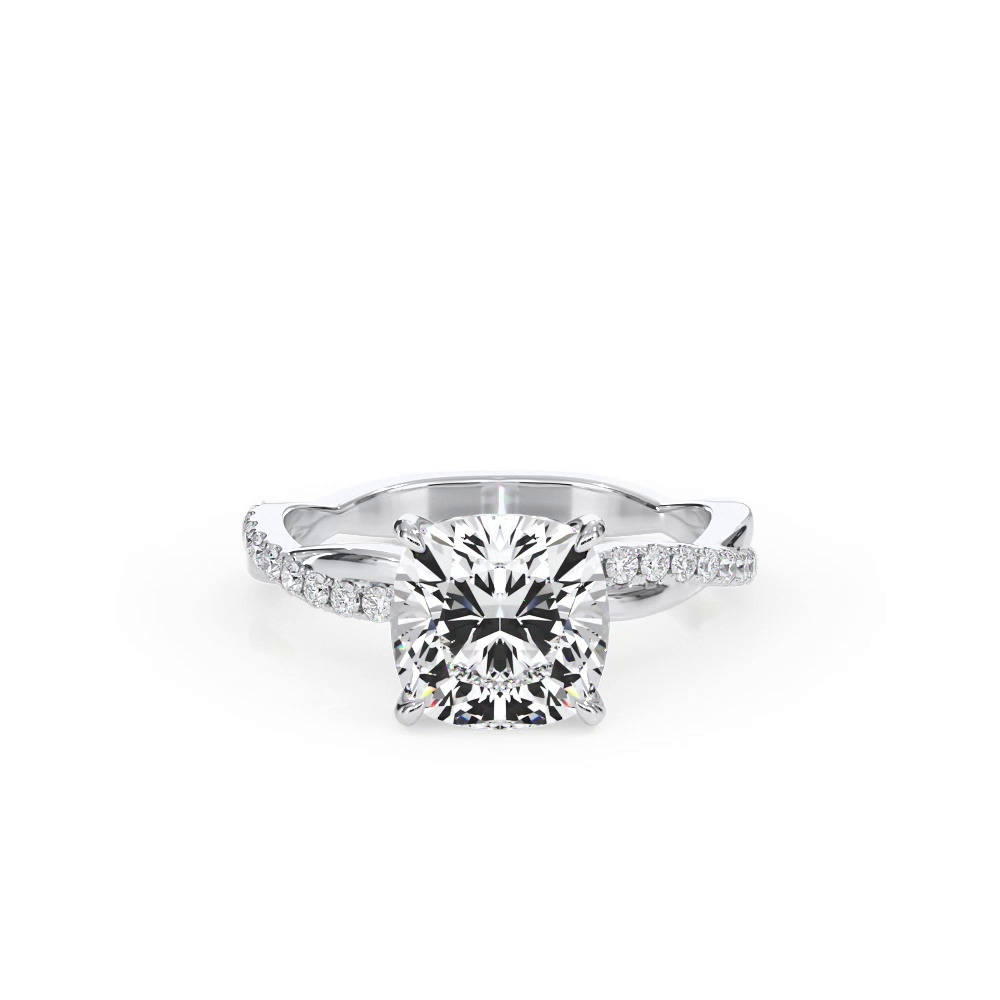 360 degree view of Bellora Pavé Twist Lab Engagement Ring