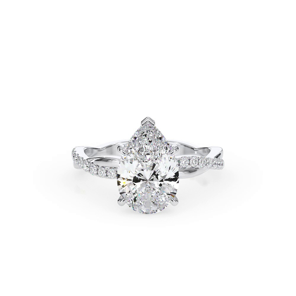 360 degree view of Bellora Pavé Twist Lab Engagement Ring