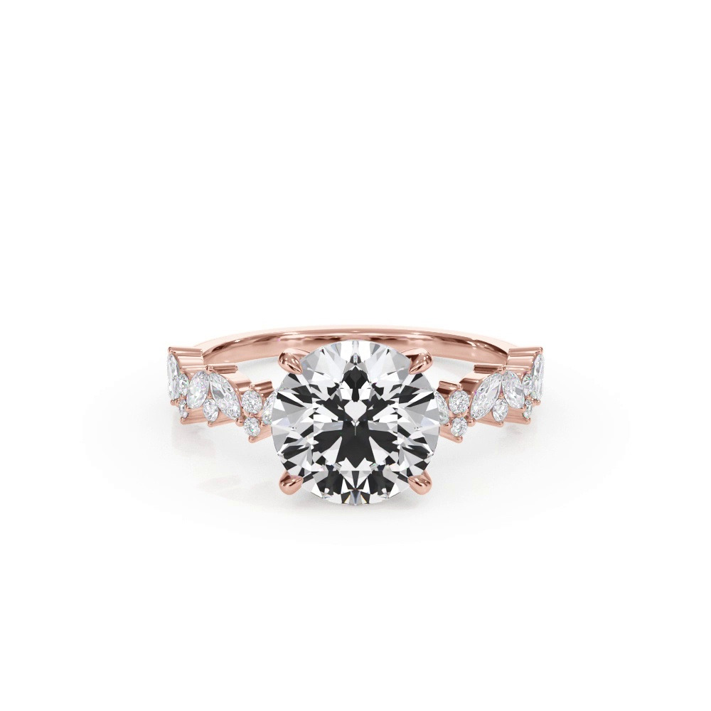 360 degree view of Bellora Marquise and Round Diamond Engagement Ring