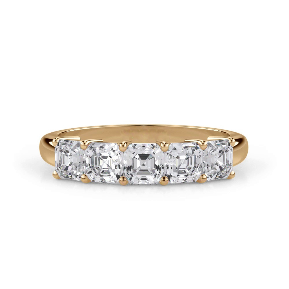 360 degree view of Asscher Cut Diamond 5 Stone Ring (1.00 ct. tw.)