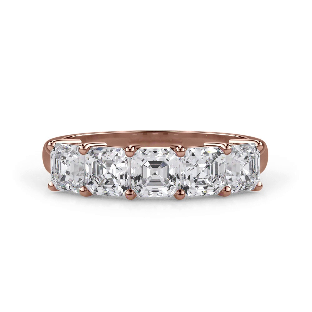 360 degree view of Asscher Cut Diamond 5 Stone Ring (1.50 ct. tw.)