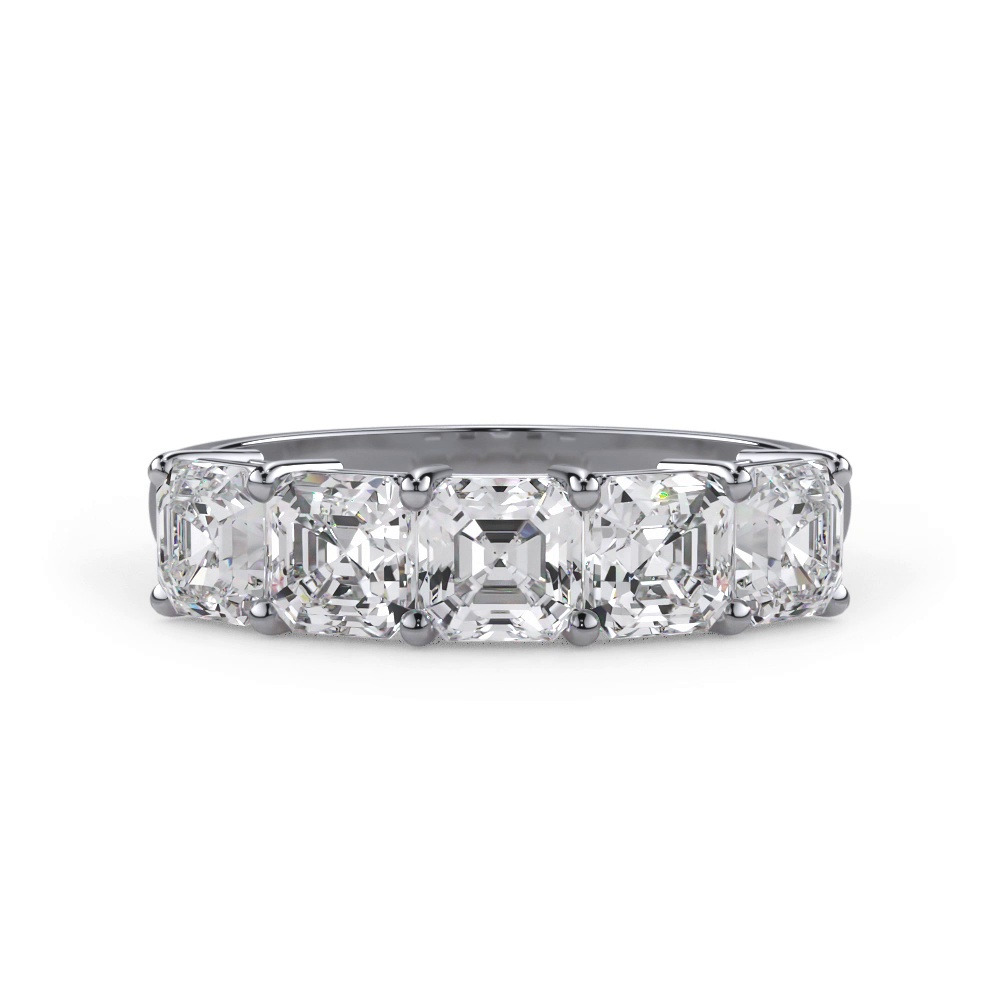360 degree view of Asscher Cut Lab Diamond 5 Stone Ring (2.00 ct. tw.)