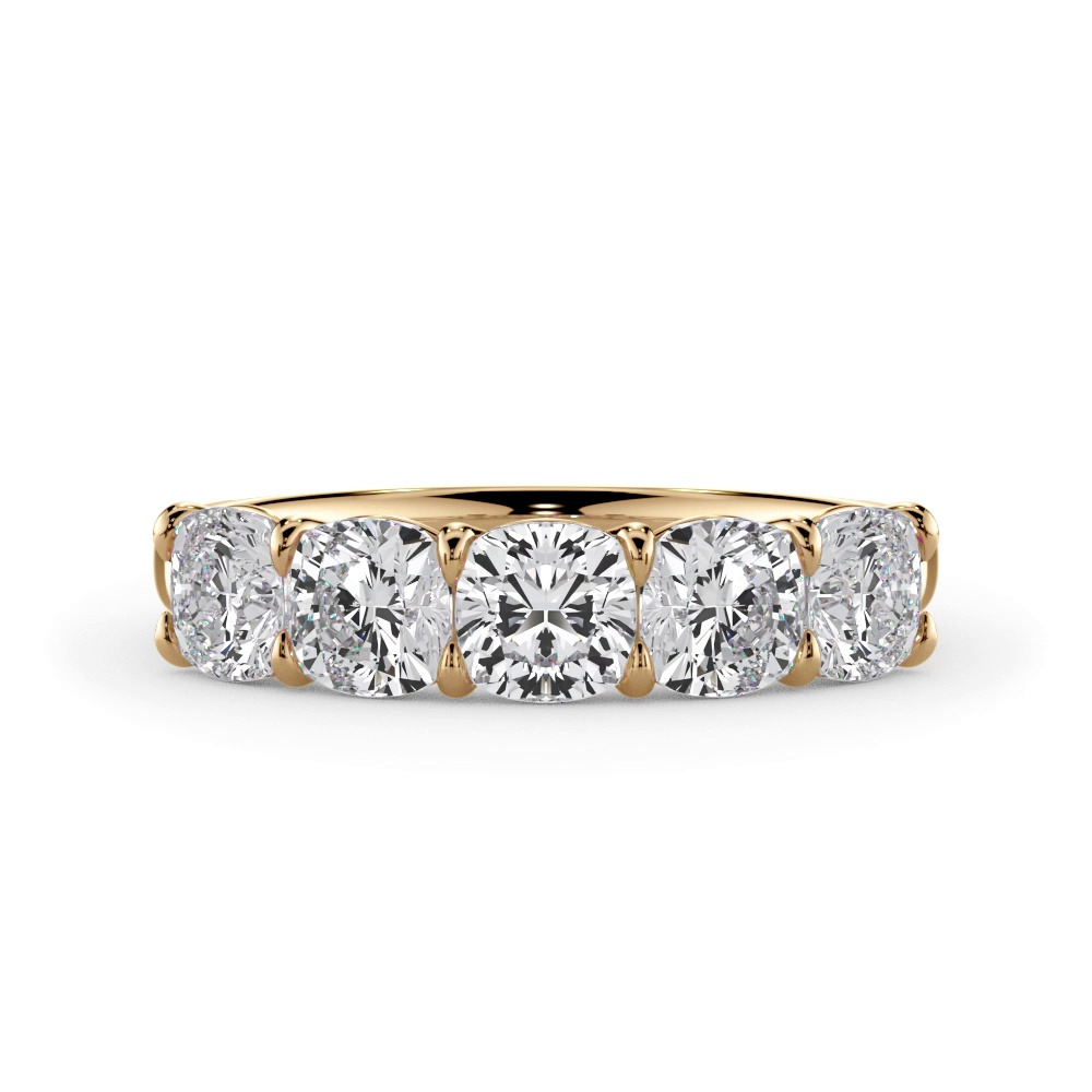 360 degree view of Cushion Cut Lab Diamond 5 Stone Ring (2.00 ct. tw.)