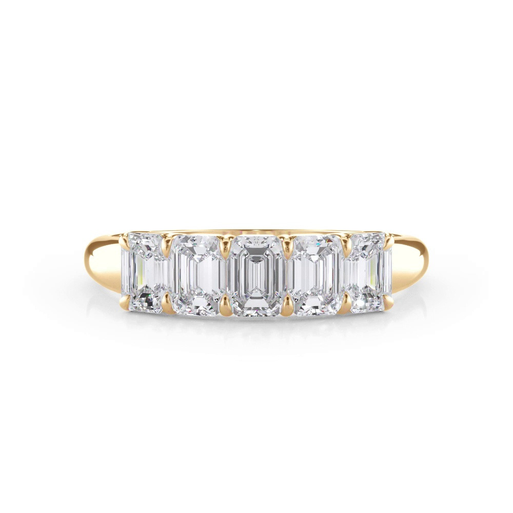360 degree view of Emerald Cut Lab Diamond 5 Stone Ring (1.00 ct. tw.)