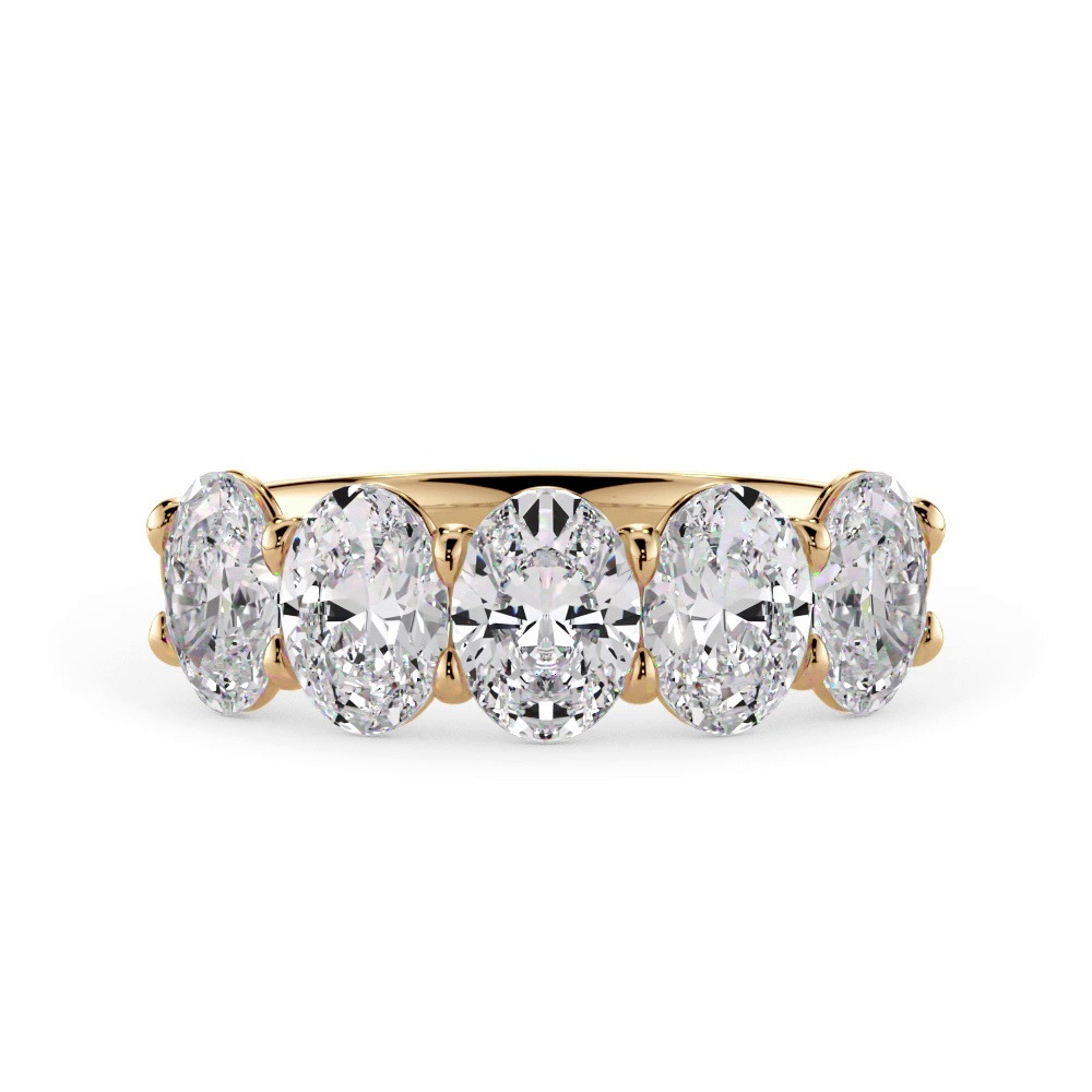 360 degree view of Oval Cut Lab Diamond 5 Stone Ring (2.00 ct. tw.)
