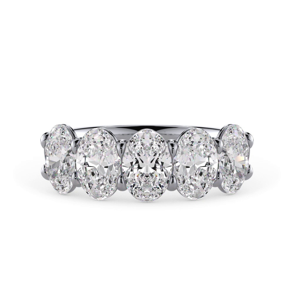 360 degree view of Oval Cut Lab Diamond 5 Stone Ring (2.50 ct. tw.)