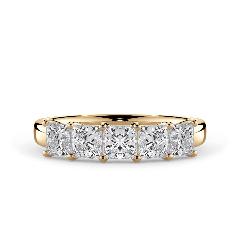 360 degree view of Princess Cut Lab Diamond 5 Stone Ring (1.00 ct. tw.)