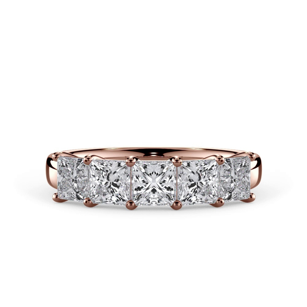 360 degree view of Princess Cut Lab Diamond 5 Stone Ring (1.50 ct. tw.)