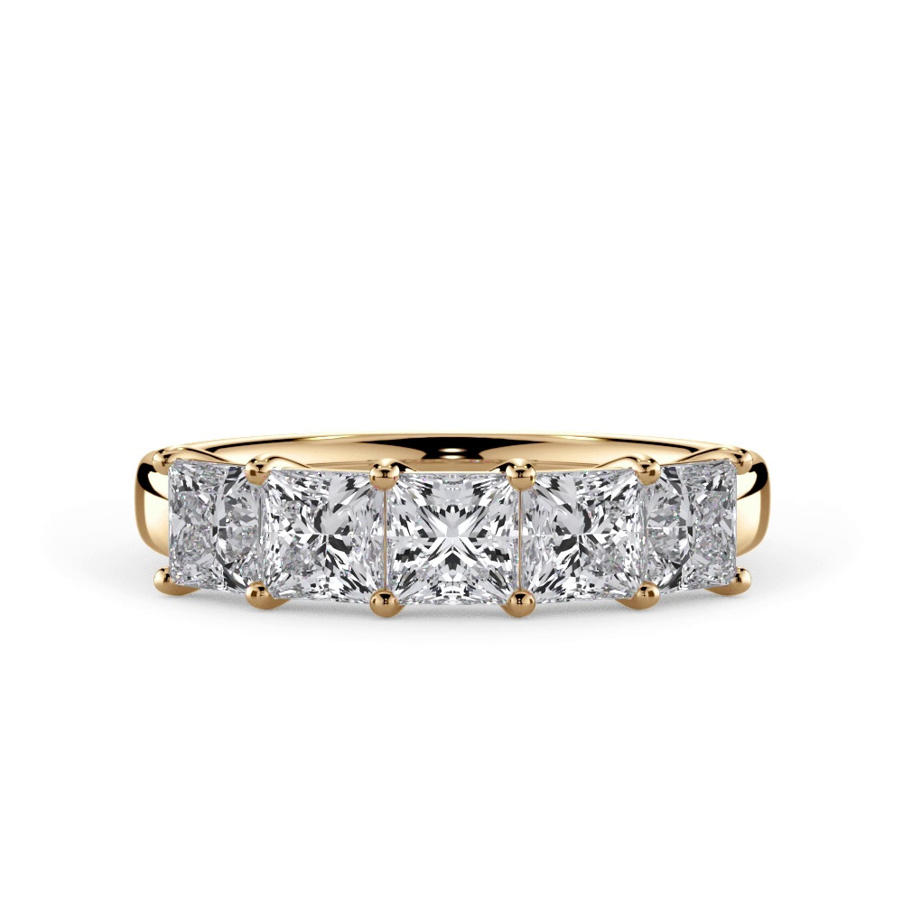 360 degree view of Princess Cut Lab Diamond 5 Stone Ring (1.50 ct. tw.)