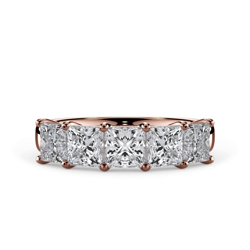 360 degree view of Princess Cut Lab Diamond 5 Stone Ring (2.00 ct. tw.)