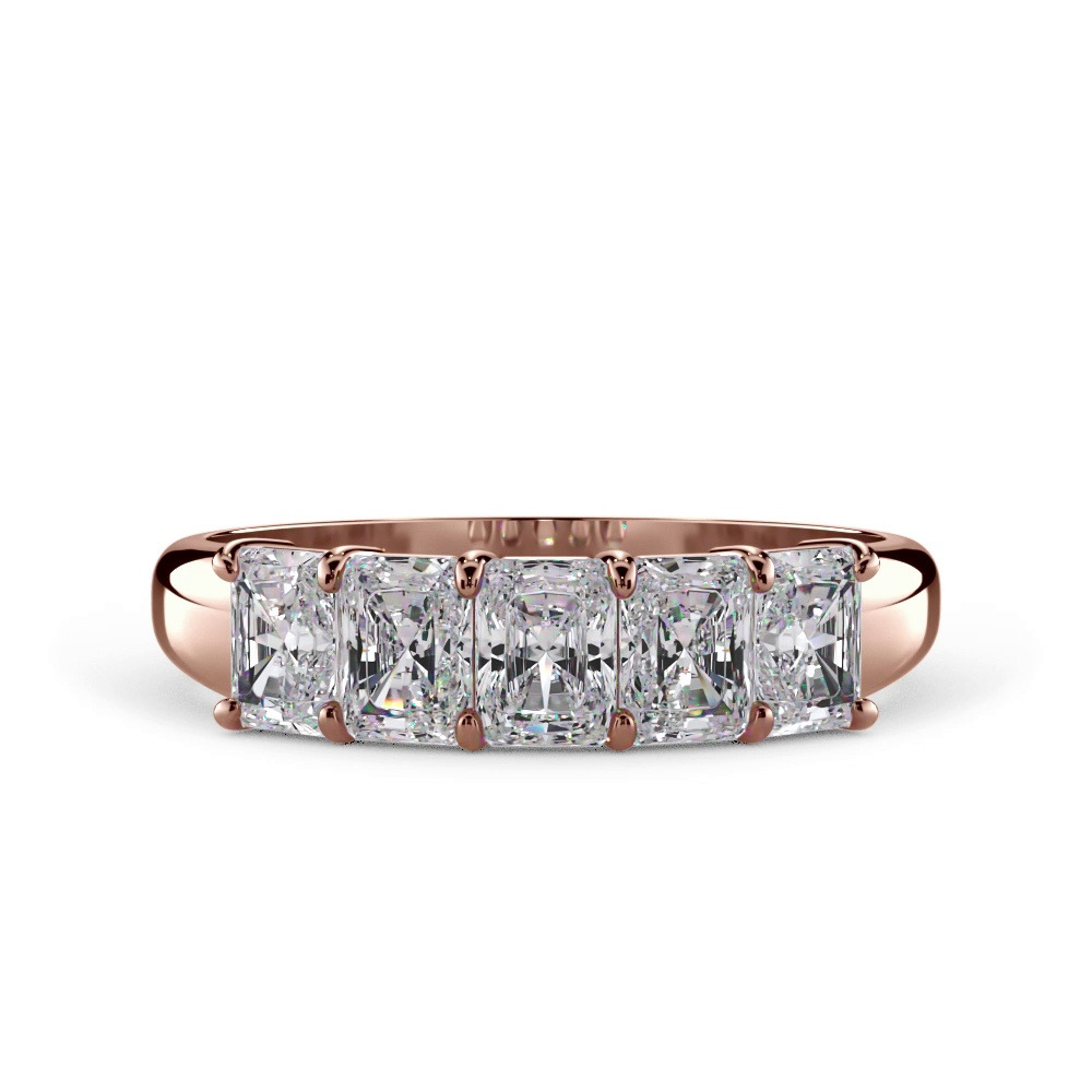 360 degree view of Radiant Cut Lab Diamond 5 Stone Ring (1.00 ct. tw.)