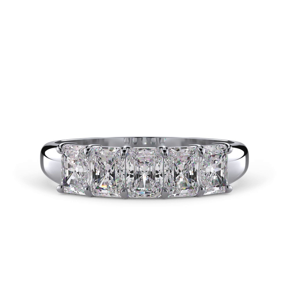 360 degree view of Radiant Cut Lab Diamond 5 Stone Ring (1.00 ct. tw.)