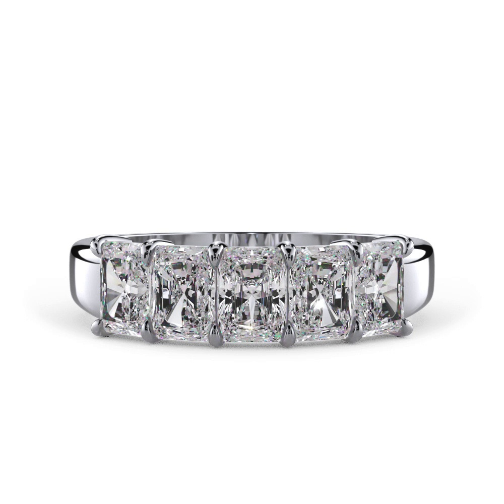 360 degree view of Radiant Cut Lab Diamond 5 Stone Ring (1.50 ct. tw.)