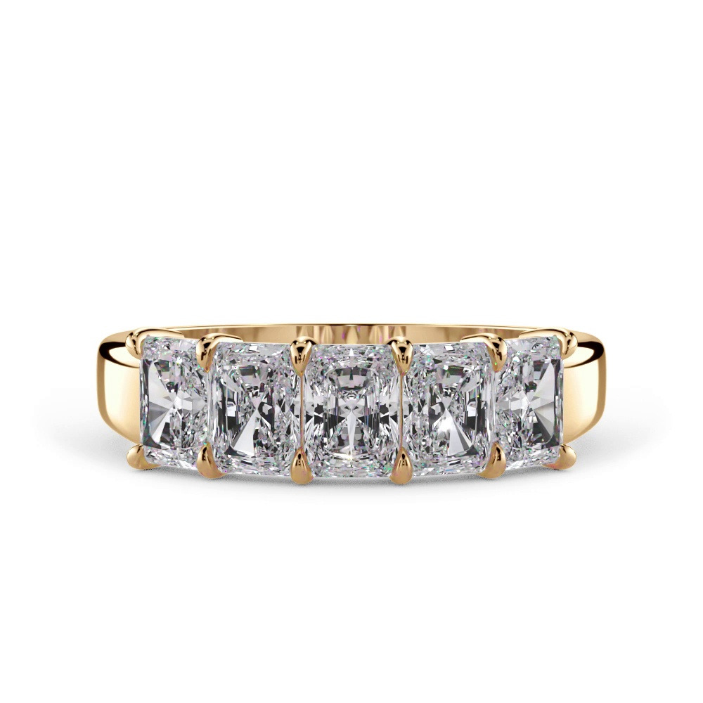 360 degree view of Radiant Cut Lab Diamond 5 Stone Ring (1.50 ct. tw.)