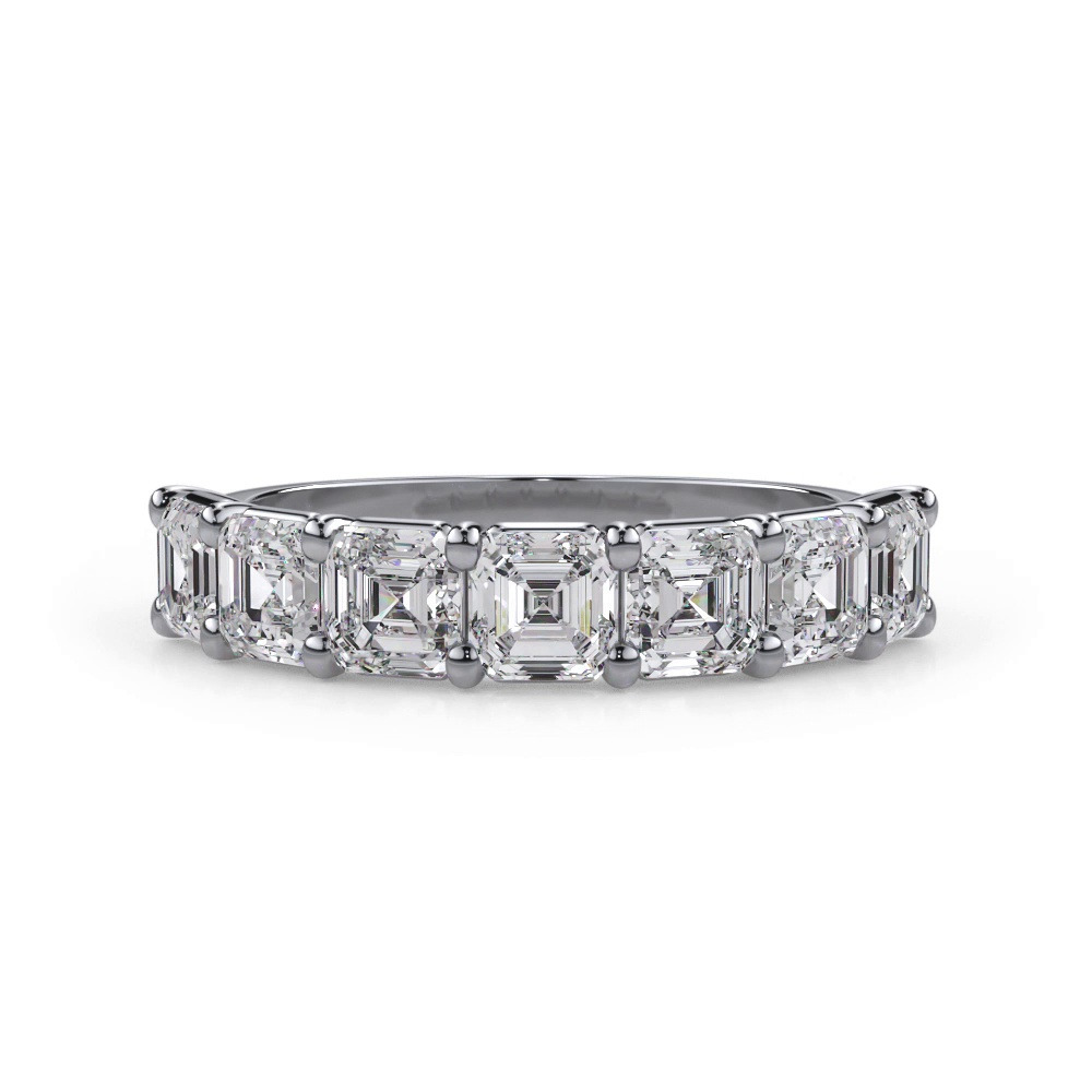360 degree view of Asscher Cut Lab Diamond 7 Stone Ring (2.00 ct. tw.)