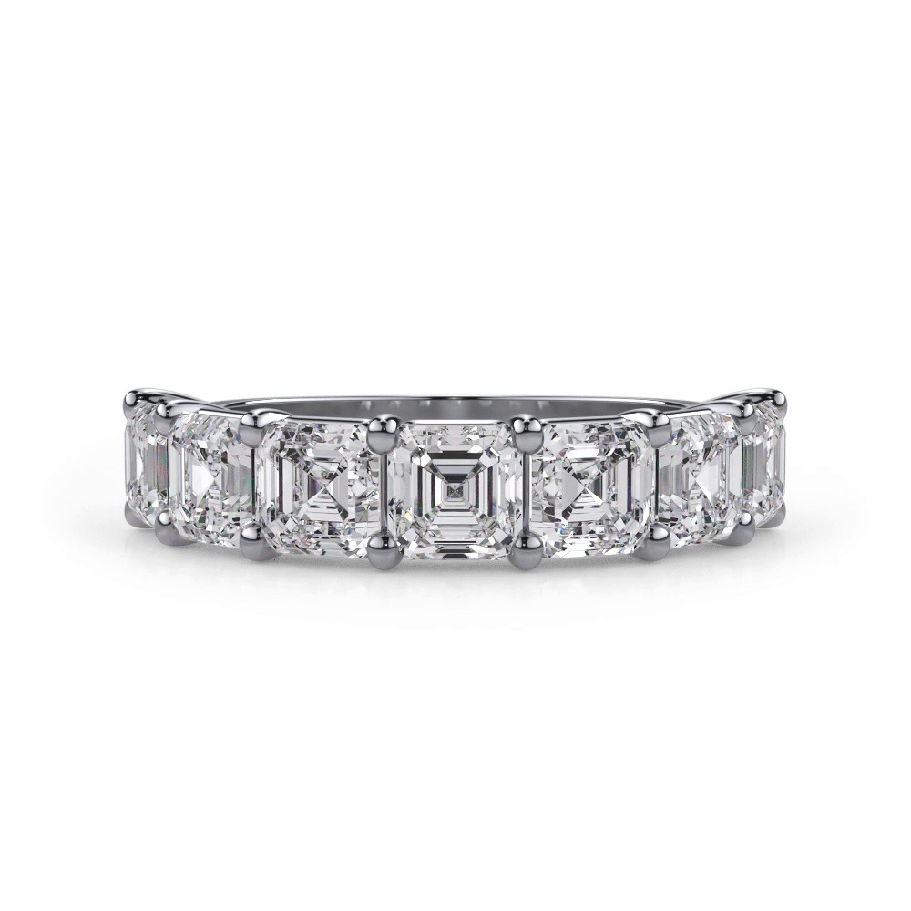 360 degree view of Asscher Cut Lab Diamond 7 Stone Ring (3.00 ct. tw.)