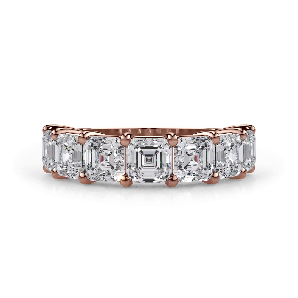 360 degree view of Asscher Cut Lab Diamond 7 Stone Ring (3.50 ct. tw.)