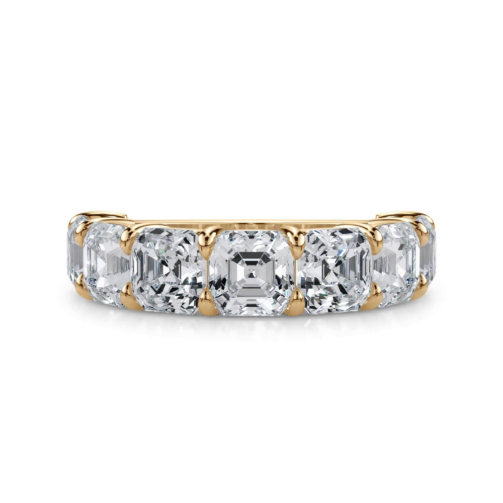 360 degree view of Asscher Cut Lab Diamond 7 Stone Ring (5.00 ct. tw.)