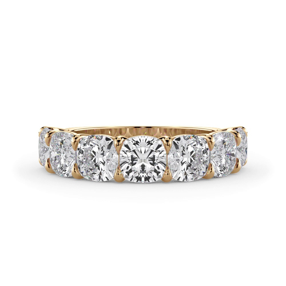360 degree view of Cushion Cut Lab Diamond 7 Stone Ring (3.50 ct. tw.)