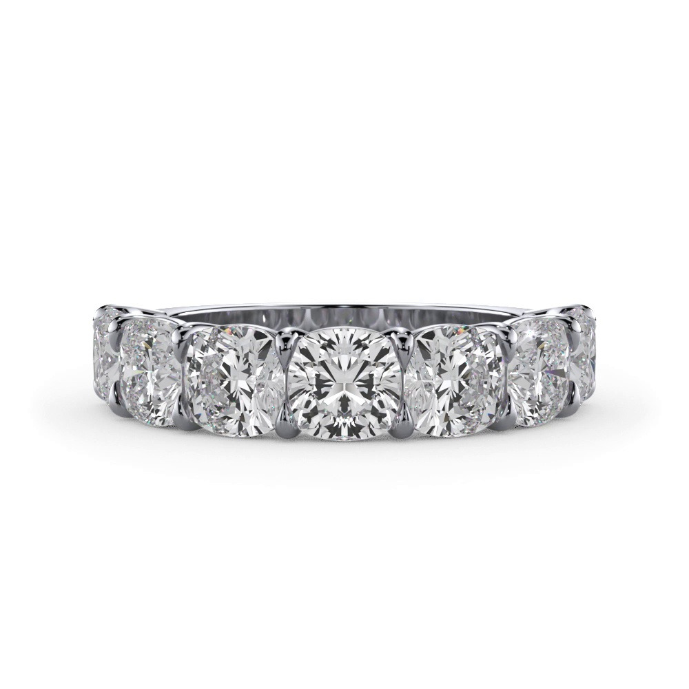 360 degree view of Cushion Cut Lab Diamond 7 Stone Ring (3.50 ct. tw.)