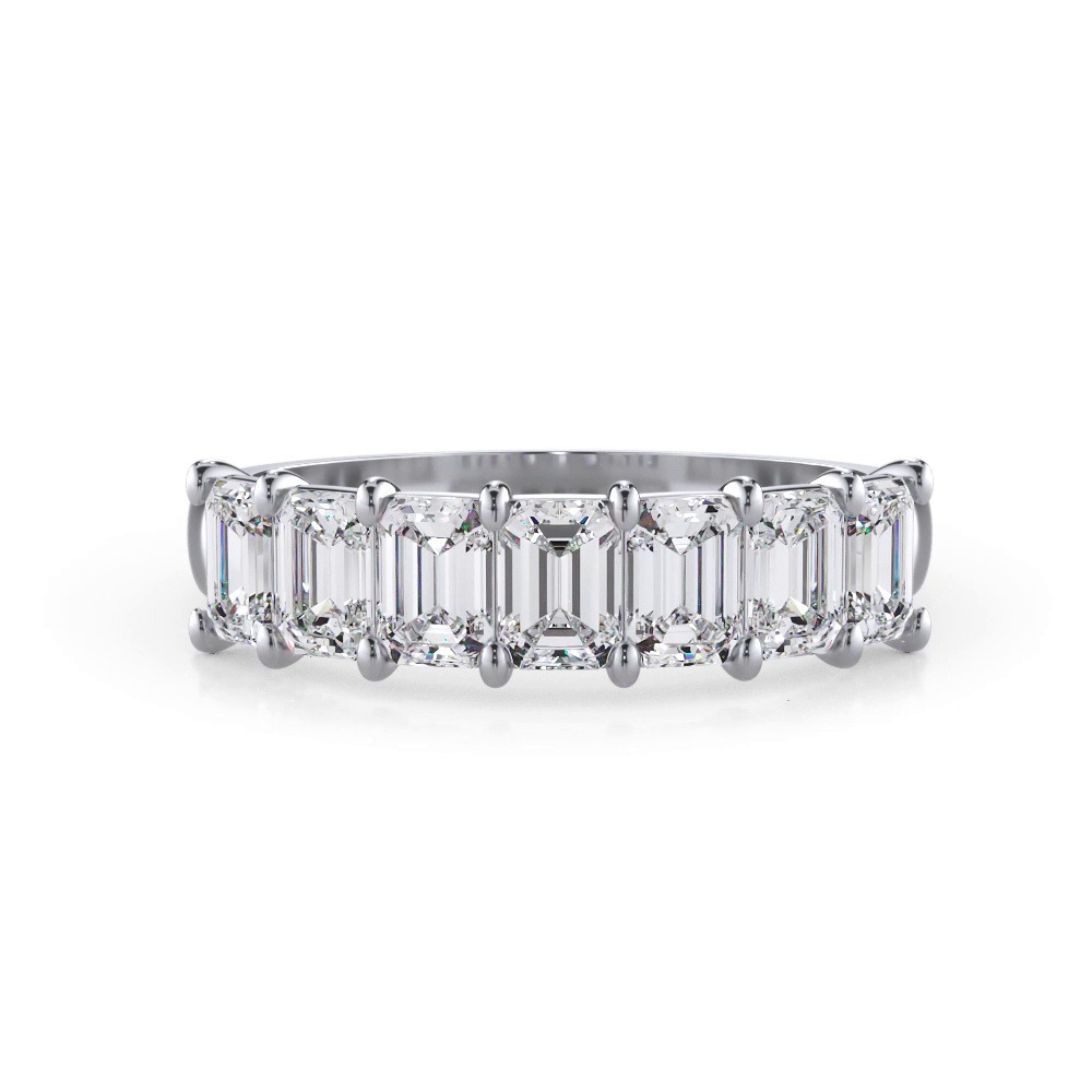 360 degree view of Emerald Cut Lab Diamond 7 Stone Ring (1.50 ct. tw.)