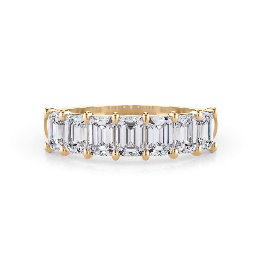 360 degree view of Emerald Cut Lab Diamond 7 Stone Ring (1.50 ct. tw.)