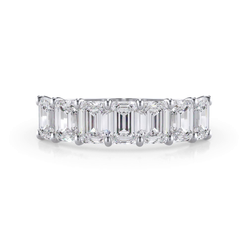 360 degree view of Emerald Cut Lab Diamond 7 Stone Ring (2.00 ct. tw.)