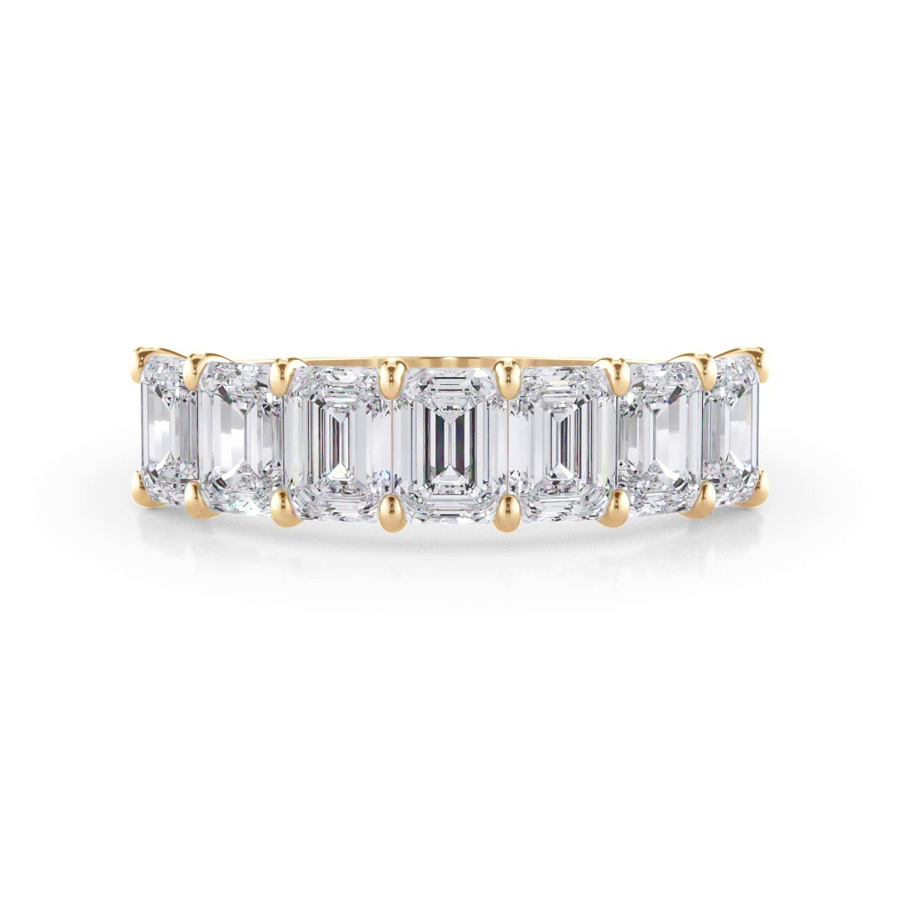 360 degree view of Emerald Cut Lab Diamond 7 Stone Ring (2.00 ct. tw.)
