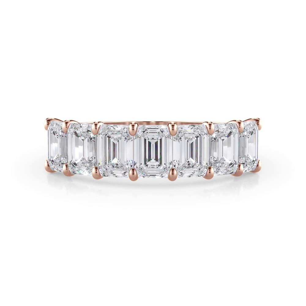 360 degree view of Emerald Cut Lab Diamond 7 Stone Ring (2.00 ct. tw.)