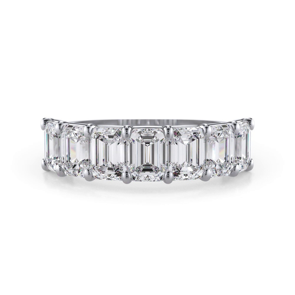 360 degree view of Emerald Cut Lab Diamond 7 Stone Ring (3.00 ct. tw.)