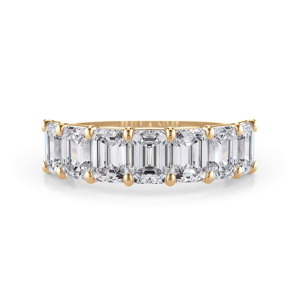 360 degree view of Emerald Cut Lab Diamond 7 Stone Ring (3.00 ct. tw.)