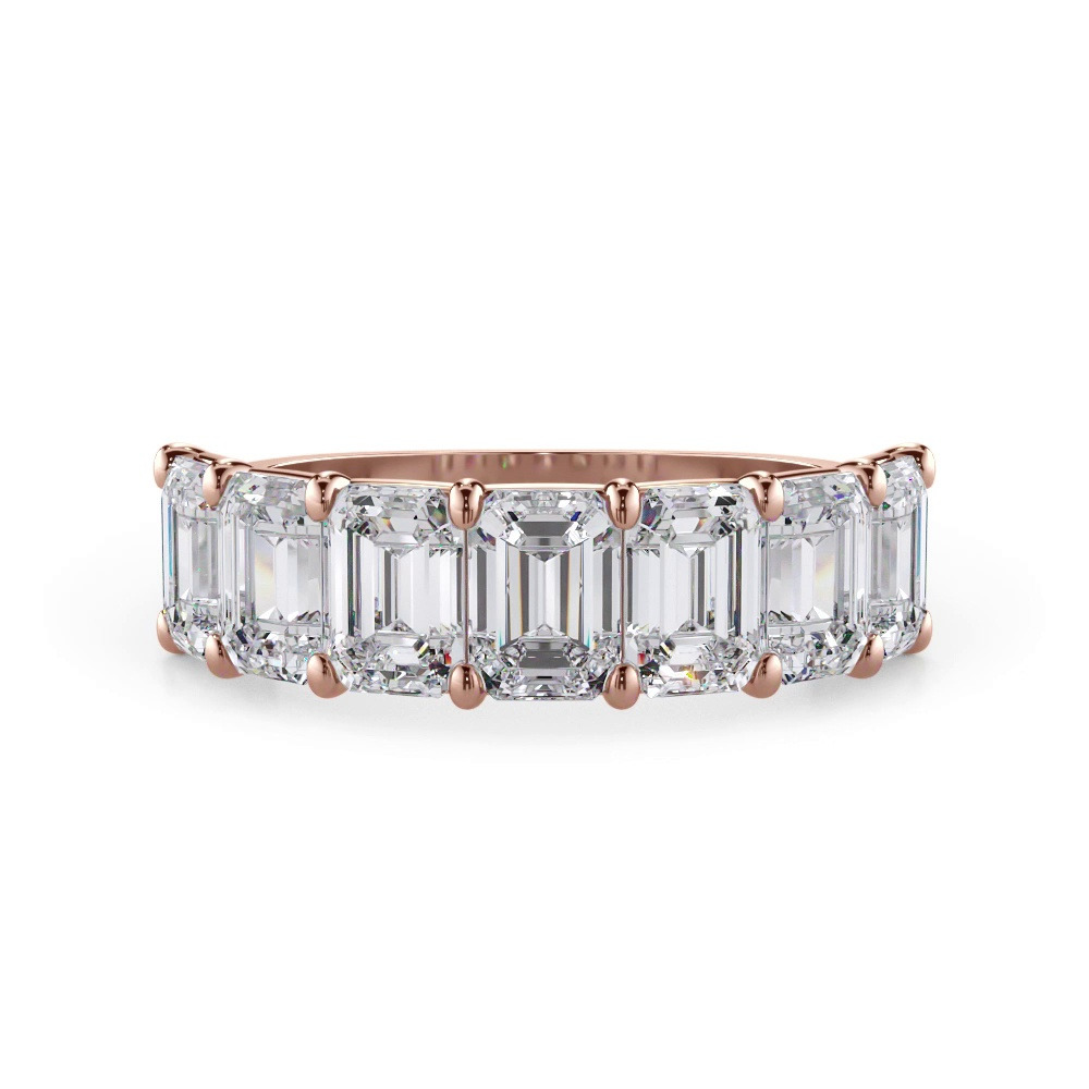 360 degree view of Emerald Cut Lab Diamond 7 Stone Ring (3.50 ct. tw.)