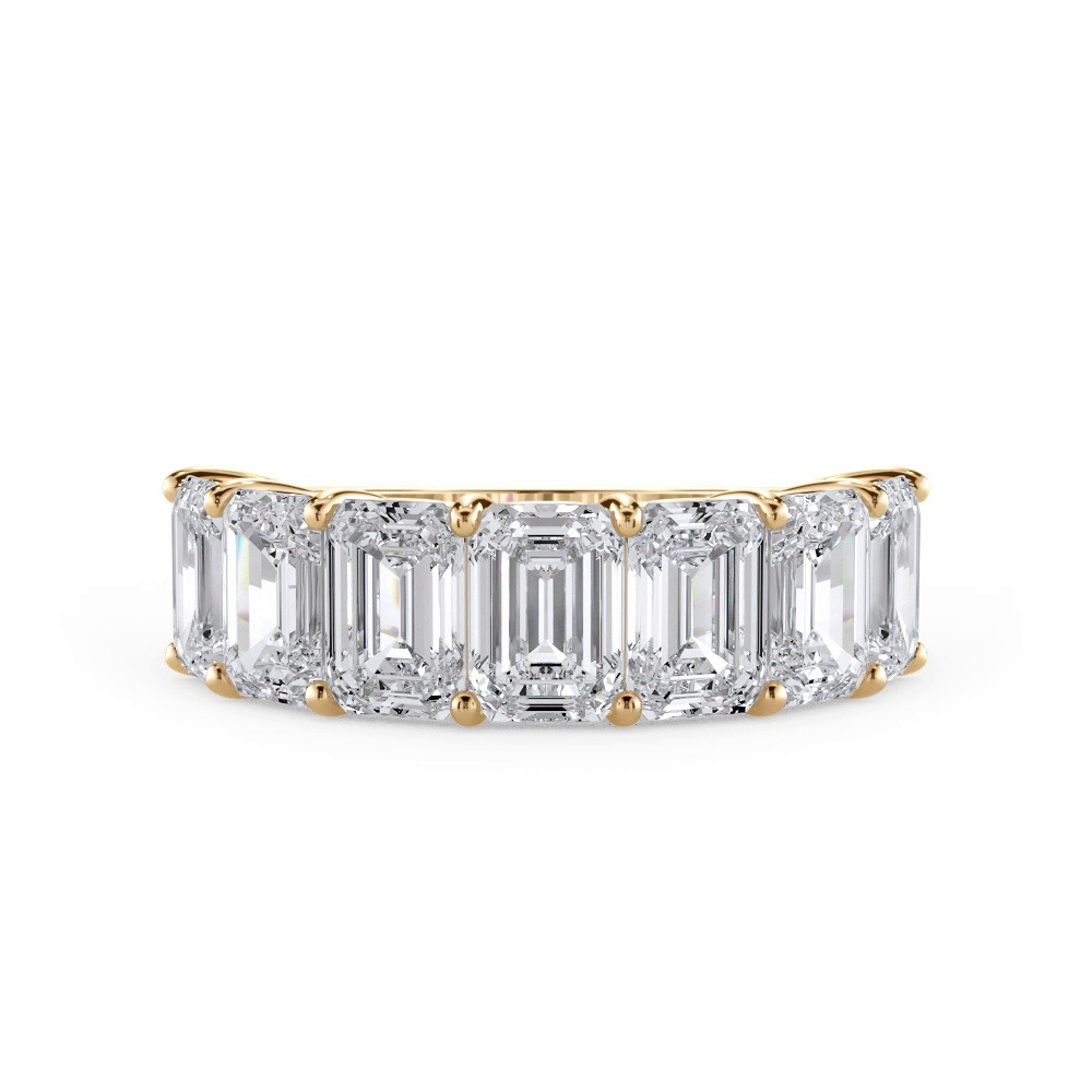 360 degree view of Emerald Cut Lab Diamond 7 Stone Ring (5.00 ct. tw.)