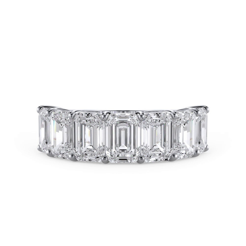 360 degree view of Emerald Cut Lab Diamond 7 Stone Ring (5.00 ct. tw.)