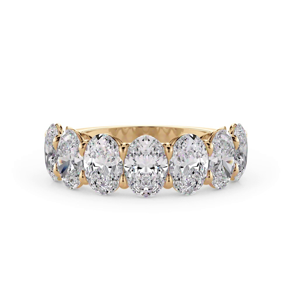 360 degree view of Oval Cut Lab Diamond 7 Stone Ring (3.50 ct. tw.)