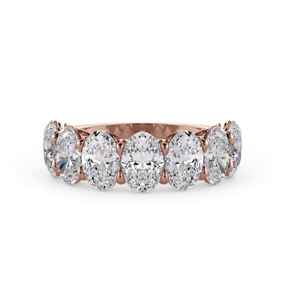 360 degree view of Oval Cut Lab Diamond 7 Stone Ring (3.50 ct. tw.)