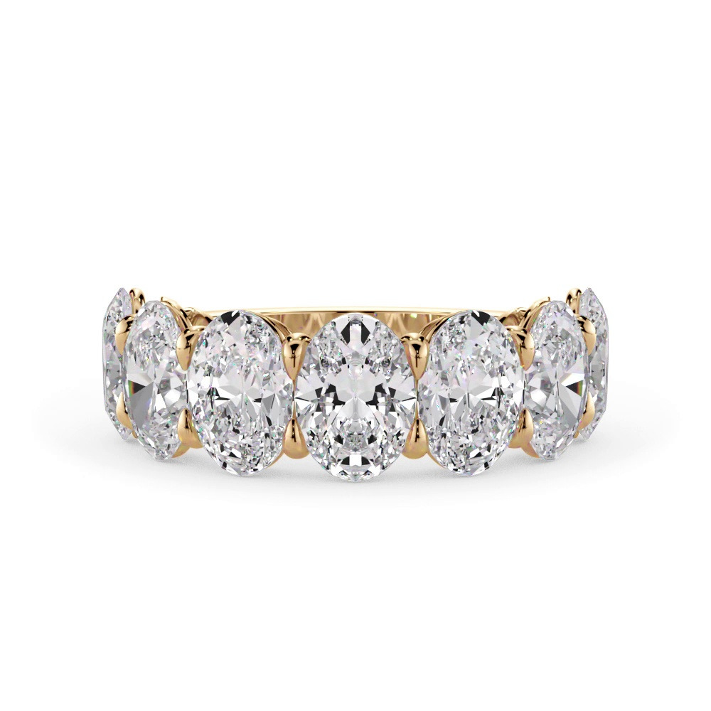360 degree view of Oval Cut Lab Diamond 7 Stone Ring (5.00 ct. tw.)