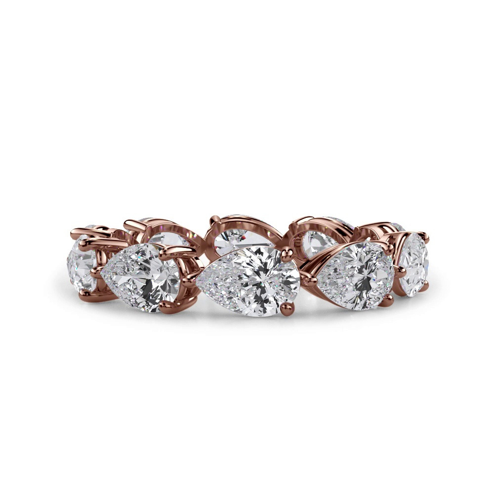 360 degree view of East-West Pear Lab Diamond Eternity Ring (3.00 ct. tw.)