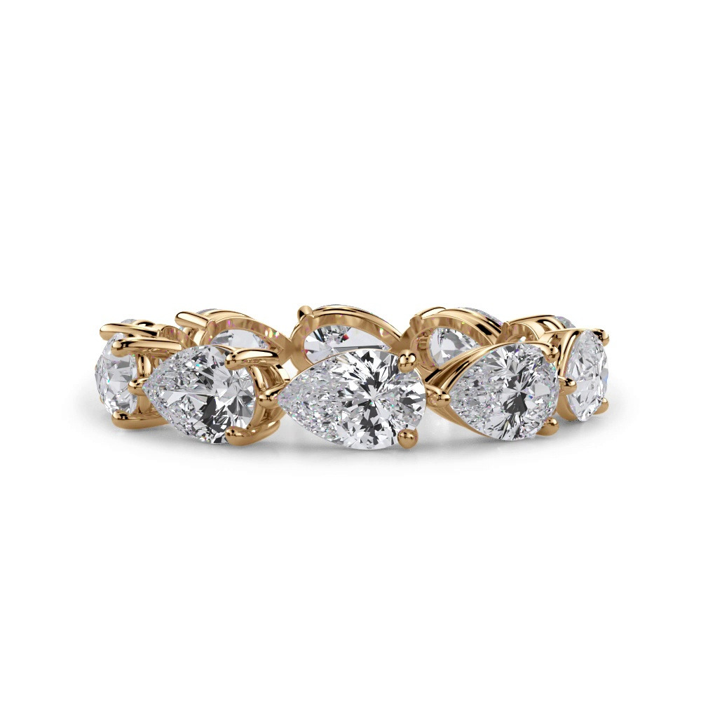 360 degree view of East-West Pear Lab Diamond Eternity Ring (3.00 ct. tw.)