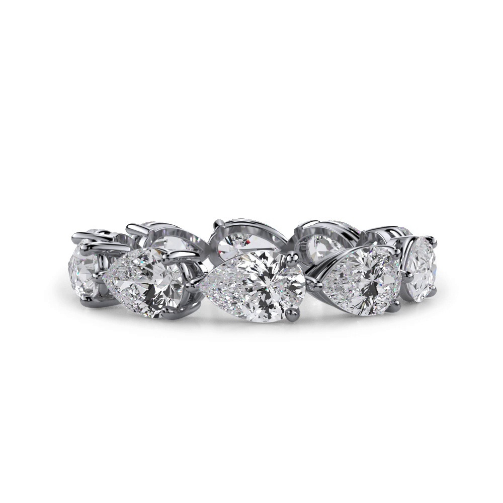 360 degree view of East-West Pear Lab Diamond Eternity Ring (3.00 ct. tw.)
