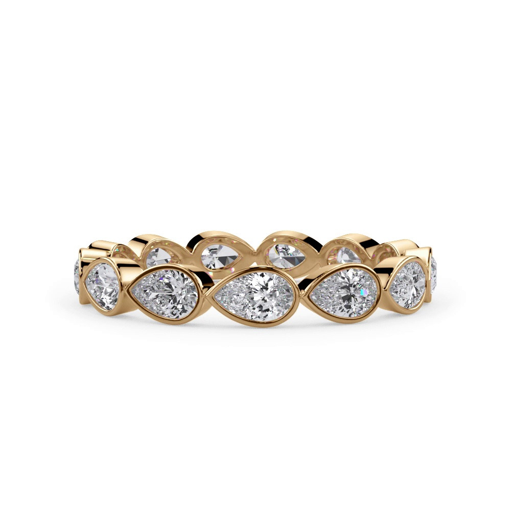 360 degree view of East-West Pear Bezel Diamond Eternity Ring (1.20 ct. tw.)