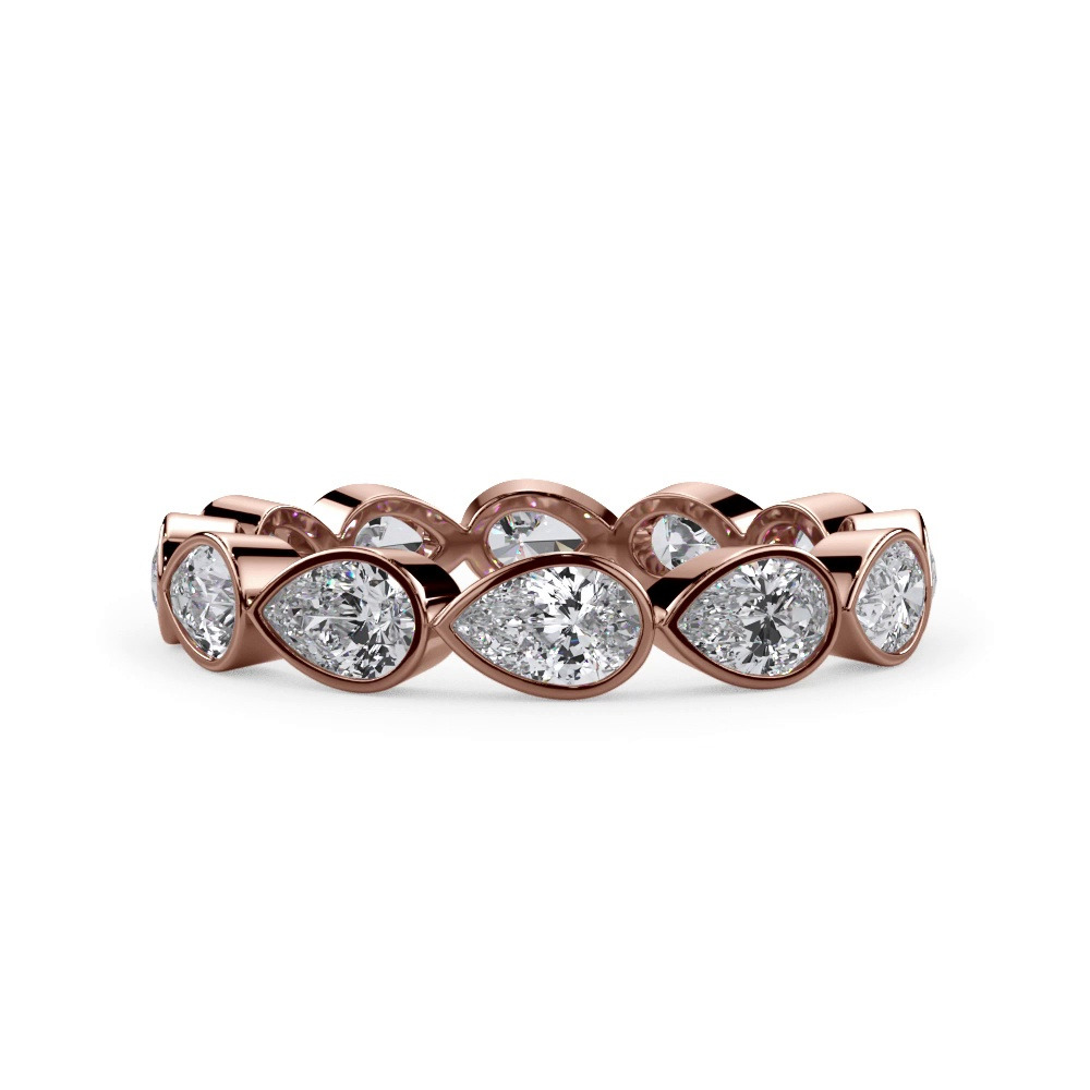 360 degree view of East-West Pear Bezel Diamond Eternity Ring (1.80 ct. tw.)