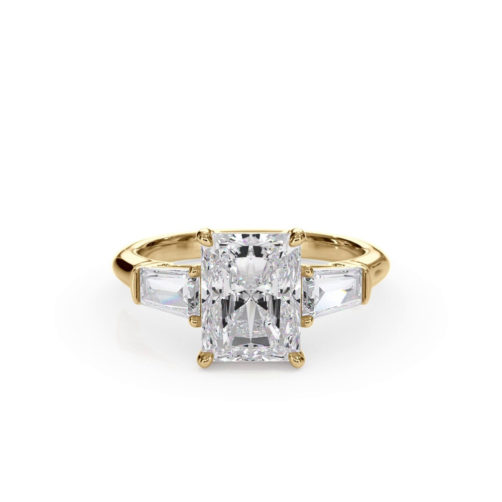 360 degree view of Bellora Grand Tapered Lab Baguette Engagement Ring